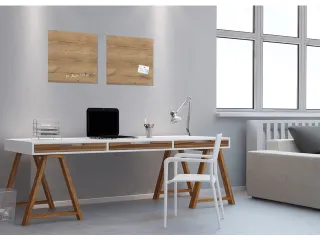Glas/magneetbord Sigel Artverum 48x48 Natural Wood - 4