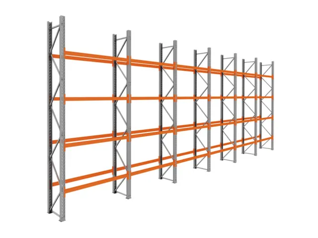 palletstelling,basis+5xaanbouw,HxBxD 4620x11650x750mm,vakl. 3000kg