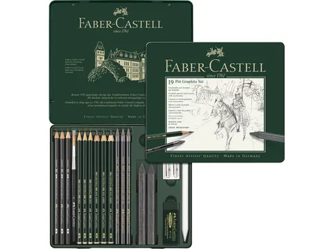 Grafietset Faber-Castell Pitt 19-delig