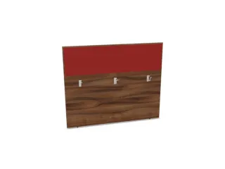 baliepaneel v. bureau aanbouw achter NP-tiepolo nut BN4011-rood 1400mm - 1