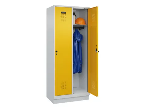 locker,HxBxD 1950x800x500mm,2vak,vak B 400mm,draaigrendel,sokkel