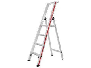 trapladder,eenzijdig,4treden,stand H 0,93m,balk L 1,7m,aluminium - 2