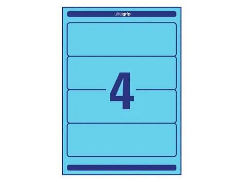 Rugetiket Avery Zweckform breed 192x61mm Blauw L4767 80 stuks