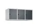 opzetkast,v. locker,3vak.,vak B 400mm,HxBxD 500x1200x500mm
