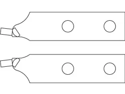 E-8000 A 61 Paar vervangingsdoppen,schuin,Ø 4,5mm