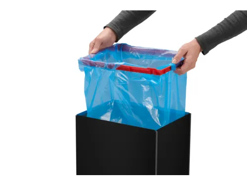 afvalbak,52l,HxBxD 763x339x260mm,romp staal zwart