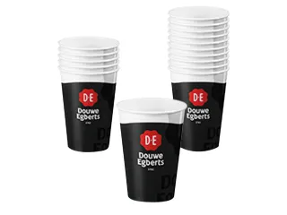 Beker karton Douwe Egberts 180ml zwart 100 stuks - 4