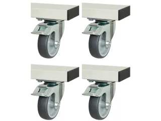 4zwenkwielen,v. werkbank,TPE,bouw H 125mm - 2