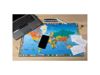Onderlegger PVC 37,5x57,5cm wereld - 4