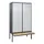 PBM-locker met bank,HxBxD 2120x1200x815mm,4vak,vak B 300mm,cil.-slot
