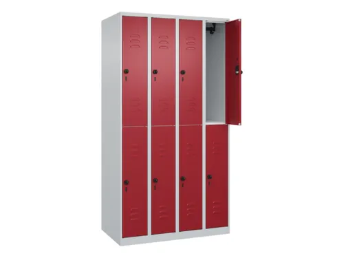 dubbeldekse locker,HxBxD 1850x1000x500mm,4x2vak.,vak B 250mm