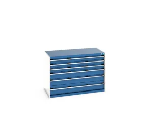 ladekast HxBxD 900x1300x750mm 6laden romp RAL7035 front RAL5010 - 7