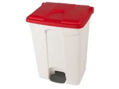 pedaalemmer,1x70l,HxBxD 673x495x412mm,romp PP wit,deksel PP rood