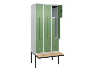 Z-garderobekast,HxBxD 2120x900x815mm,6vak,vak B 300mm,cil.-slot - 2