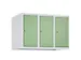 opzetkast,v. locker,3vak.,vak B 250mm,HxBxD 500x750x500mm,vleugeldeur