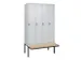 locker voor scheiding van kleding,HxBxD 2120x1200x815mm,4vak