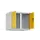 opzetkast,v. locker voor scheiding van kleding,2vak.,vak B 300mm