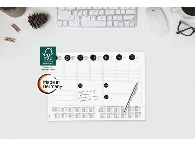 Designonderlegger Sigel week-planner 26/27 42x29,7cm 30 vel met to-do-