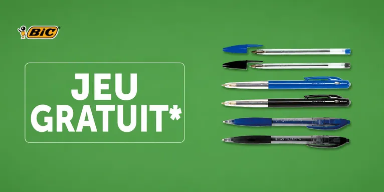Jeu gratuit à l'achat d'un pack économique Bic!