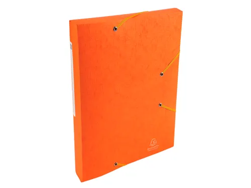 Elastomappen A4 glanskarton 3 kleppen monobloc-Oranje