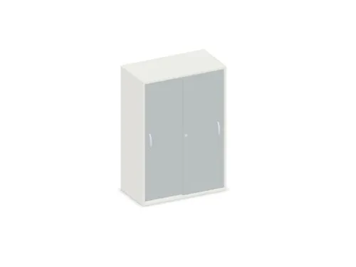 Schuifdeurkast 1150x800x430mm Decor Romp Wit Decor Front Lichtgrijs