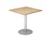 vergadertafel,HxBxD 745x800x800mm,vierkant,schotelvoet zilverkleurig