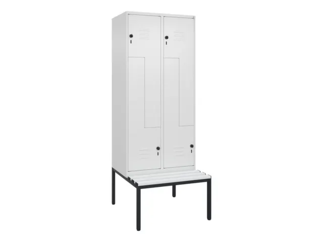 Z-garderobekast,HxBxD 2120x800x815mm,4vak,vak B 400mm,draaigrendel