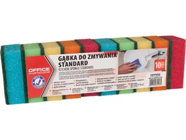 Schuurspons 46x76 mm assorti kleuren 10 stuks