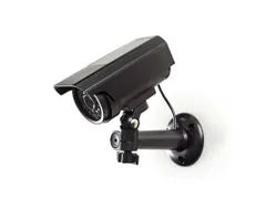 Dummy beveiligingscamera Nedis Solar IP44 buiten Zwart