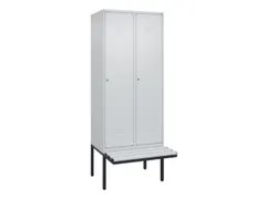 locker met bank,HxBxD 2120x800x815mm,2vak,vak B 400mm,cil.-slot