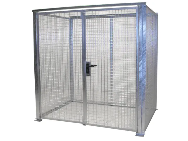 Gasflessendepot Voor 48 Gasflessen 2060x2100x1500mm Staal/draadgaas