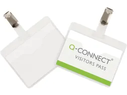 Badge Met Clip 60x90mm Incl. Personaliseerbaar Insteekkaart 25 Stuks