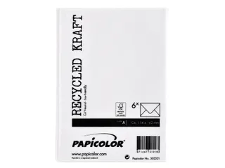 Envelop Papicolor C6 114x162mm kraft wit pak à 6 stuks - 3
