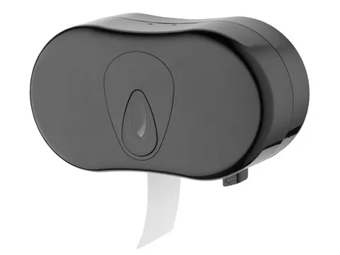 PlastiQline 2rolshouder kunststof zwart (standaard)