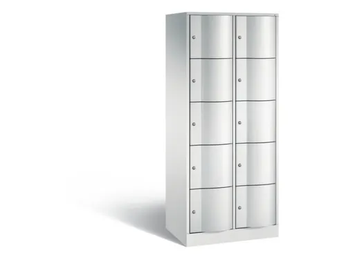 lockerkast cil.slot 1950x770x540mm 2x5 vakken RAL7035 front RAL7035