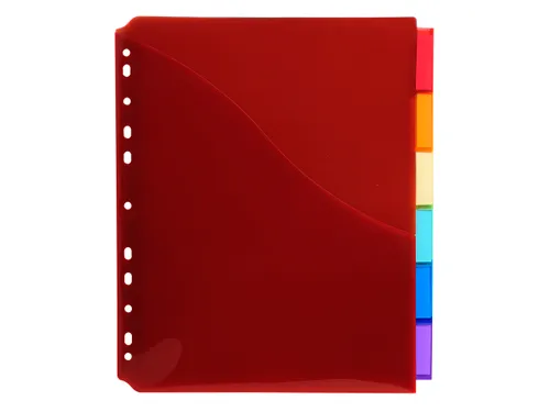 Tabbladen PP A4+ L-m ap + etiket 6 tabs