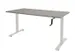 Bureau Assis-debout Dextro Slinger Pieds T 160x80 Gris-cadre Blanc