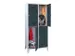 dubbeldekse locker,HxBxD 1850x800x500mm,2x2vak.,RAL7035,front RAL7016
