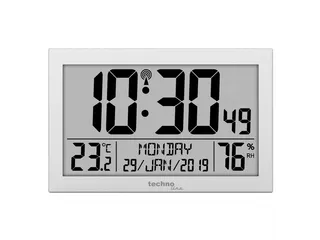 Digitale wandklok Technoline WS 8016 225x143x24mm zilver - 1