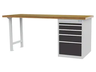 werkbank,HxBxD 859x2000x750mm,multiplexblad,draagverm. 100kg - 1