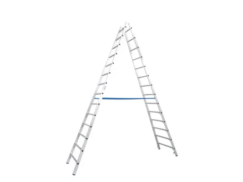 Bokladder Dubbelzijdig 4.03m 2x14sporten Aluminium Scharnieren