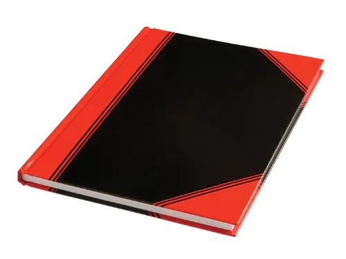 Notitieboek Bantex zwart/rood A5 lijn 70gr 96vel