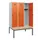 locker met bank,HxBxD 1950x1200x815mm,3vak,vak B 400mm,draaigrendel