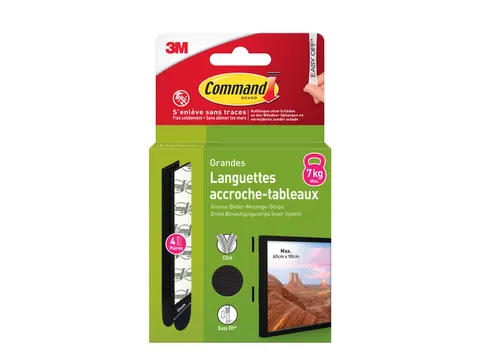 Bevestigingsstrip Command groot klik vast 7,2kg zwart