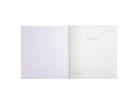 Carnet de recettes de cuisine 21x19cm 80 pages -
