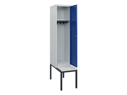 locker met bank,HxBxD 1950x400x815mm,1vak,vak B 400mm,draaigrendel