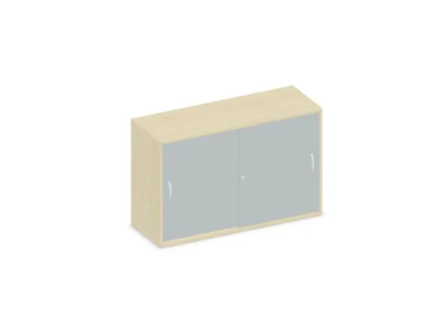 Schuifdeurkast 770x1200x430mm Romp Esdoorn Decor Front Lichtgrijs