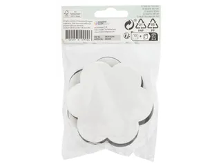 Canvas Nassau fine art ster en bloem 7,5cm magnetisch 4 stuks - 4
