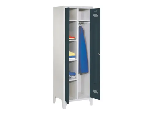 kleding-/wasgoedkast,HxBxD 1850x600x500mm,RAL7035,front RAL7016