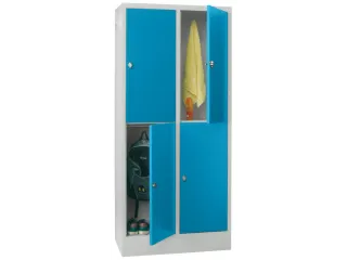 lockerkast,HxBxD 1850x800x500mm,2x2vakken,RAL7035,front RAL5012 - 2